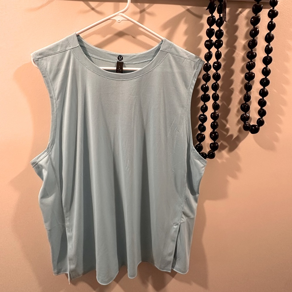 Lululemon The Lab Esker Tank Blue Green Sleeveless Scoop Neck Top L